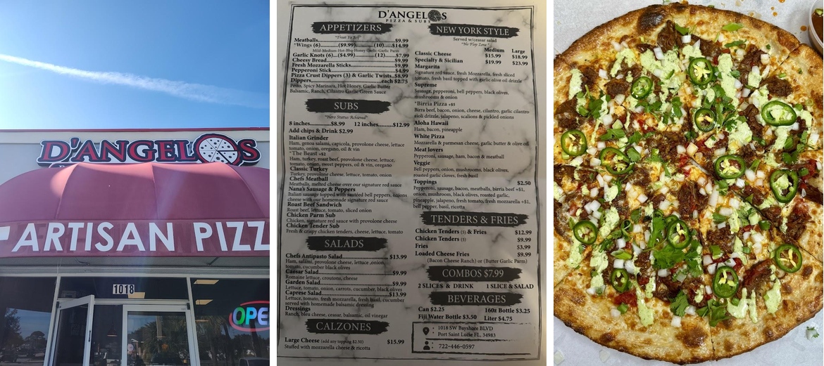 Dangelos Pizza & Subs Menu